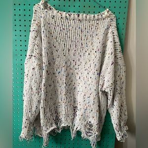 Confetti Distressed Sweater